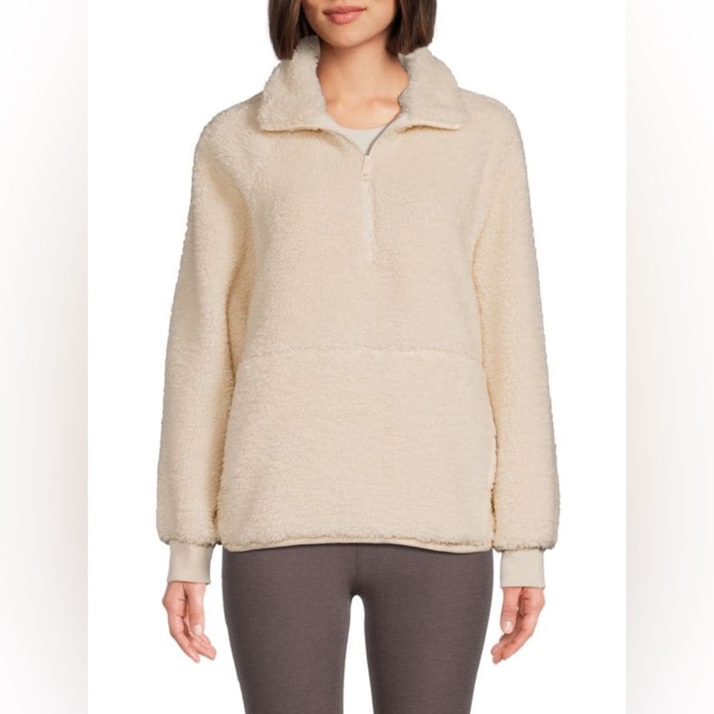 Beyond Yoga Take Flight Faux Fur Zip-Up Pullover